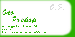 odo prekop business card